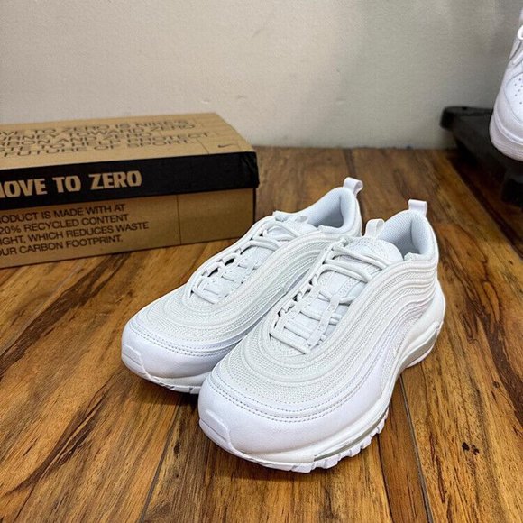 Nike Air Max 97 Triple White Women's Sneaker Sizes US7 NWT - Picture 2 of 9